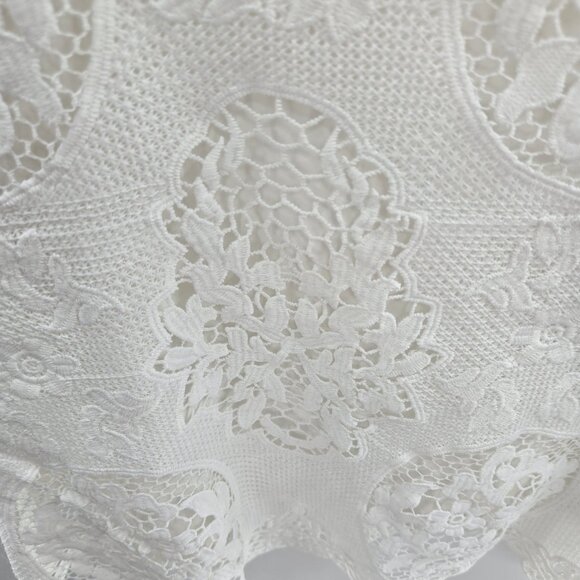 Desigual White Lace Embroidery Top Size Small - Picture 4 of 11